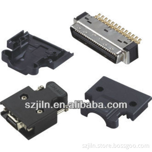 SCSI auto connector solder type with shell